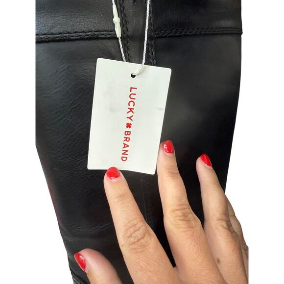 Lucky Brand Women’s Black Hybiscus Wide Calf Boot Size 7.5 M - Picture 9 of 11